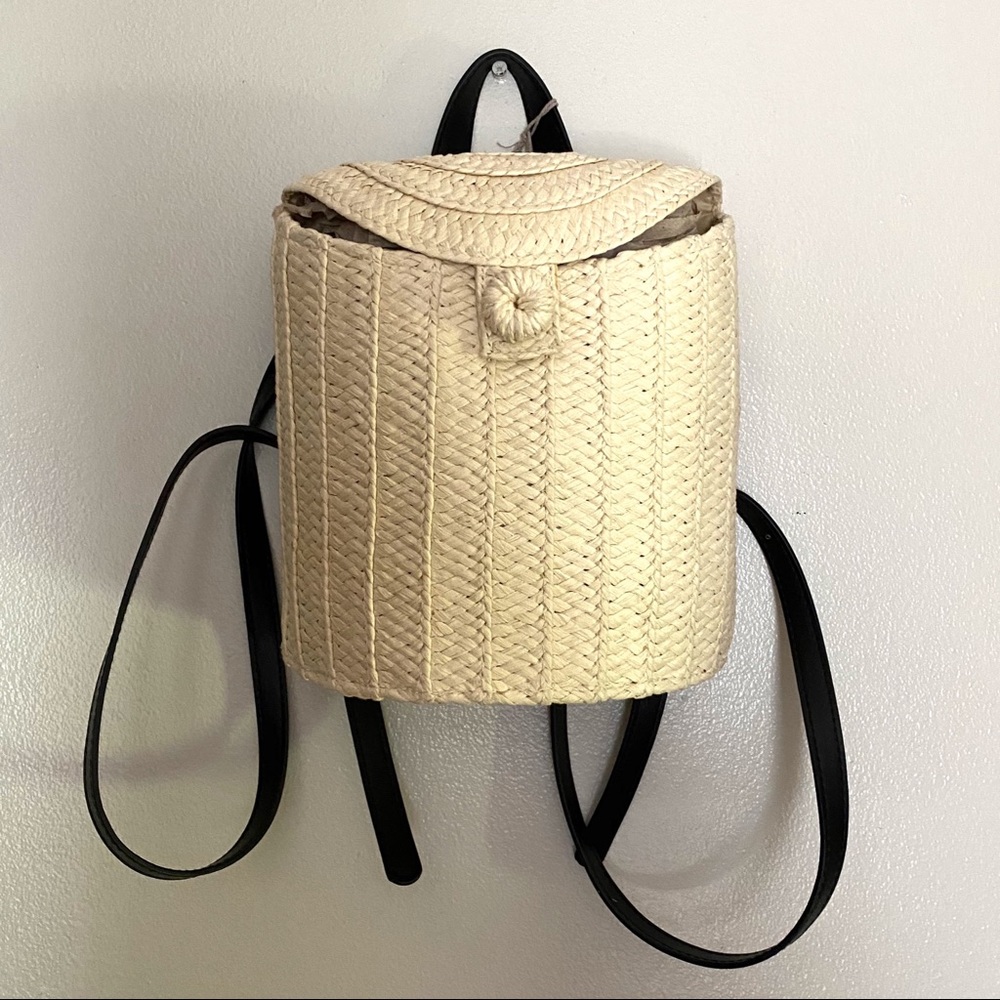 NWT Target Straw Boho Backpack Bag